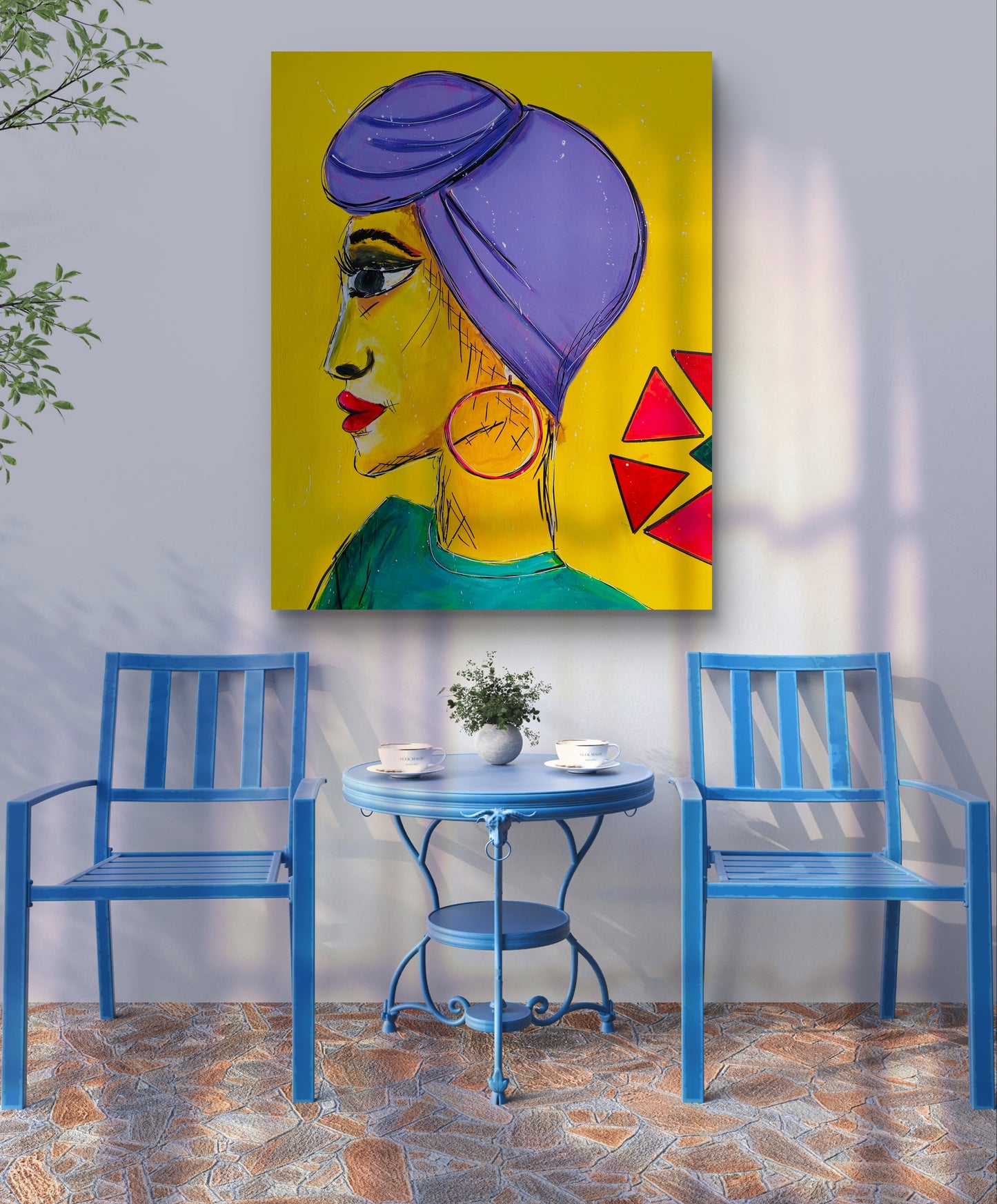 Sonnenfrau 100x80cm